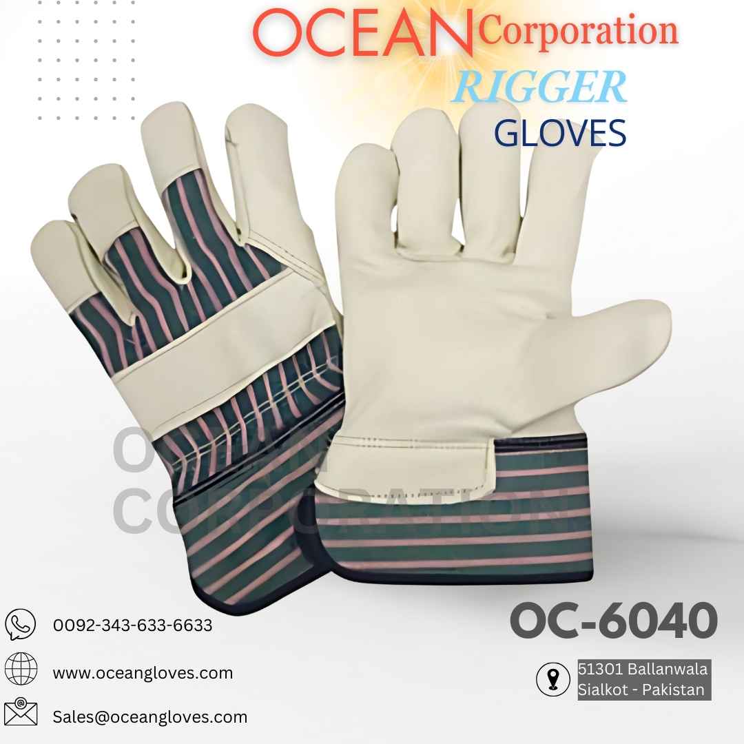 Premium Leather Rigger Gloves for Wholesale Distributors Rigger gloves made from goat grain leather with reinforced protection, perfect for heavy-duty work.