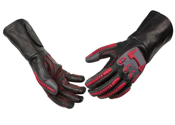 MIG Welding Gloves for Precision Work | Ocean Gloves Sialkot Export MIG welding gloves for precision work with TPR knuckle guards and Kevlar stitching