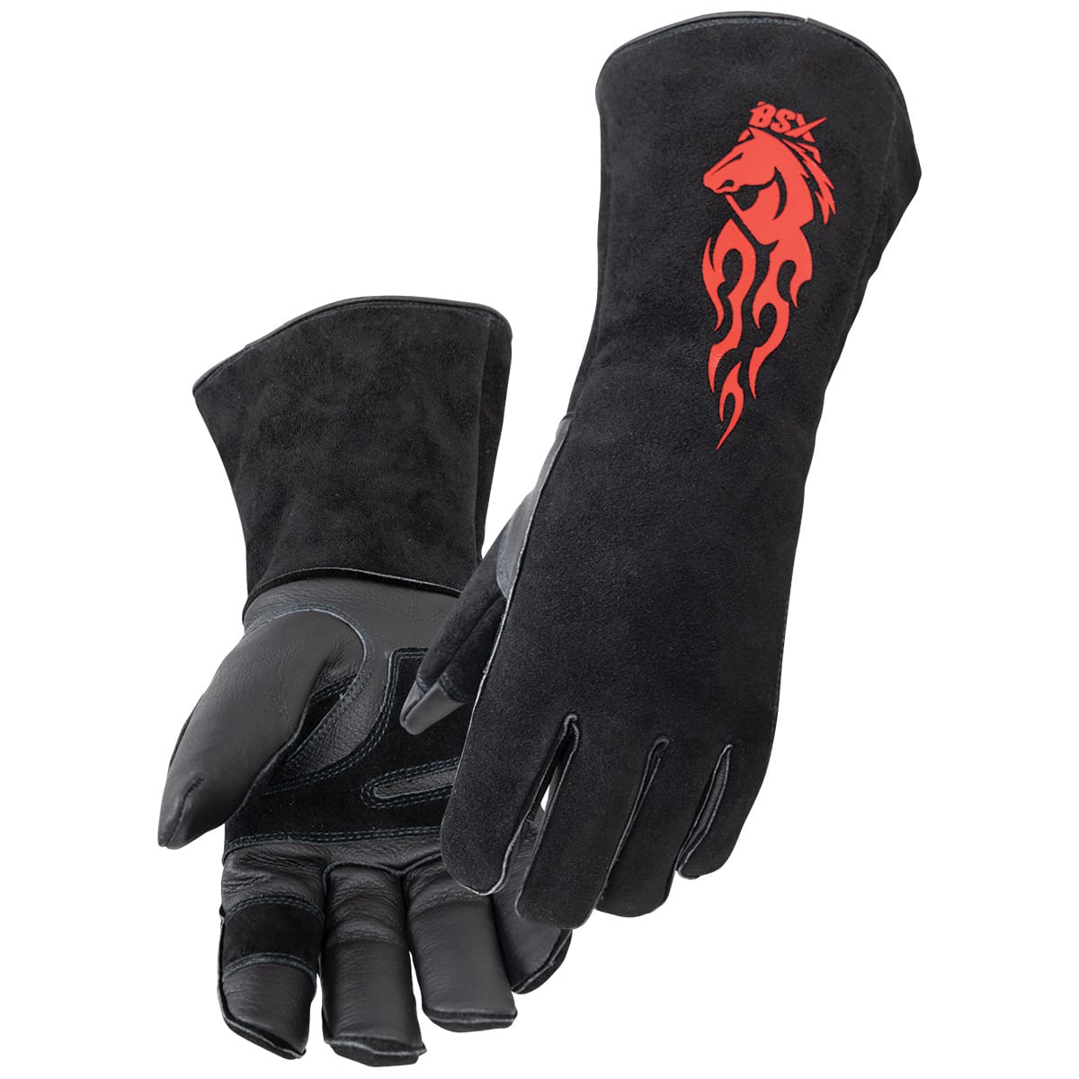 Stick welding gloves with EN 388 certification – EN388/CE certified export Alt Text: ocean-gloves-en388-stick-welding-extended-cuff-forearm-protection-export