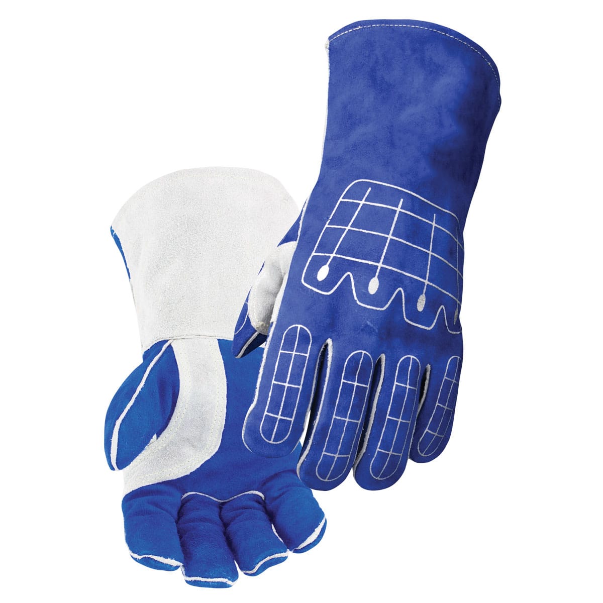 Stick welding gloves with padded back-EN388 A6 cut/impact tested export ocean-gloves-padded-back-a6-cut-impact-stick-welding-en388-export