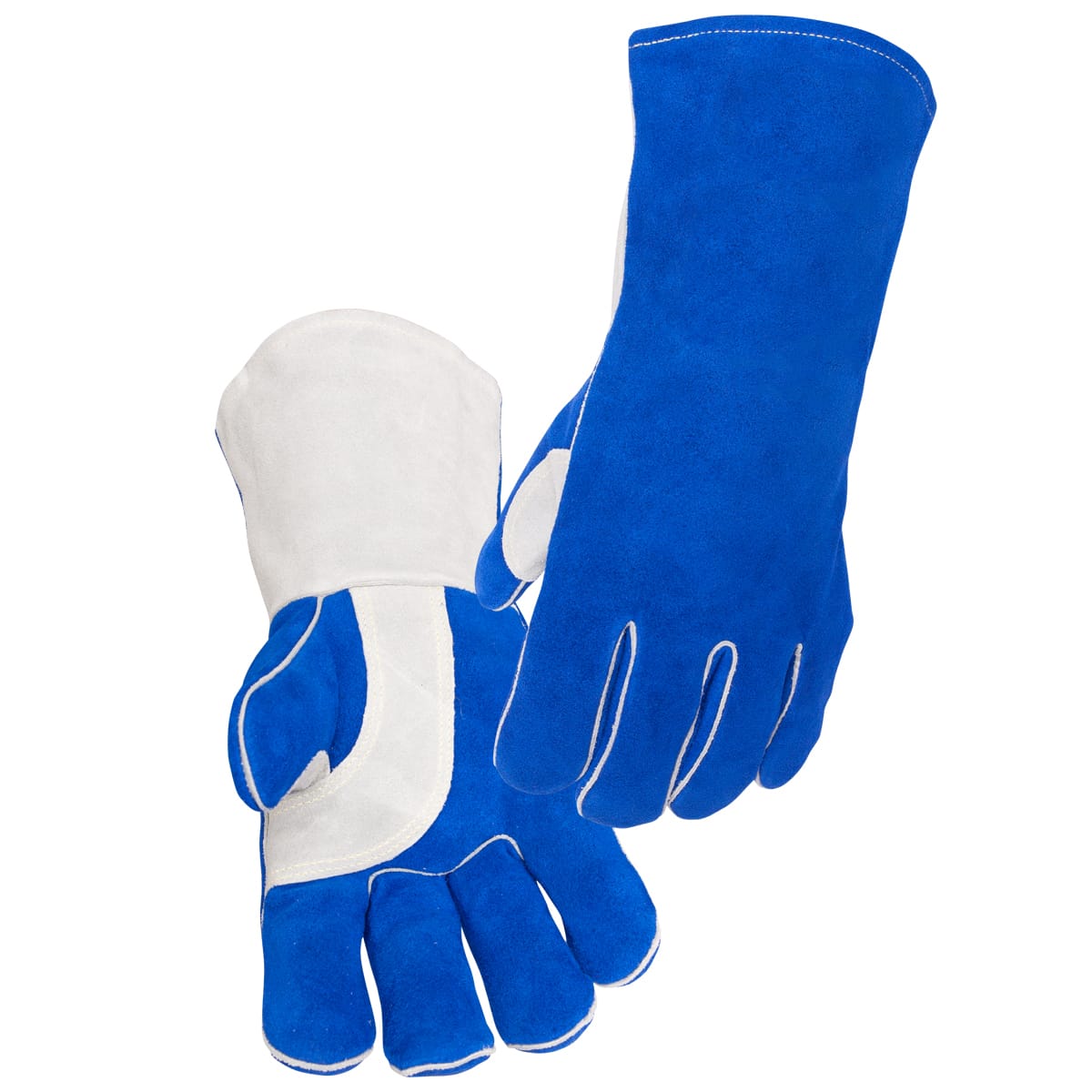 Stick welding gloves with reinforced thumb – EN388/CE certified export ocean-gloves-reinforced-thumb-stick-welding-blue-cowhide-en388-export