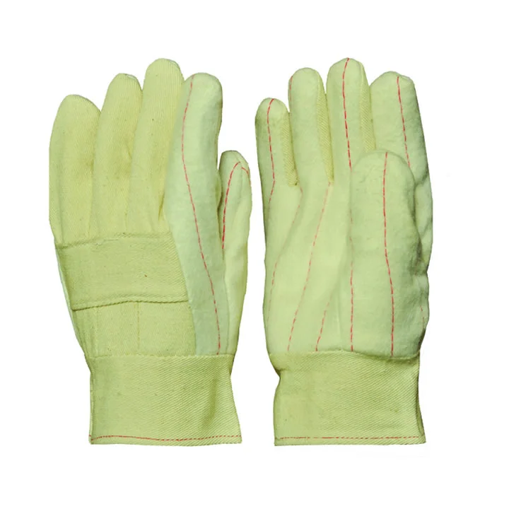 Cotton Drill Hotmill Double Palm Gloves – Sialkot Supplier Heavy-Duty Cotton Drill Hotmill Double Palm Gloves With Extended Canvas Cuff