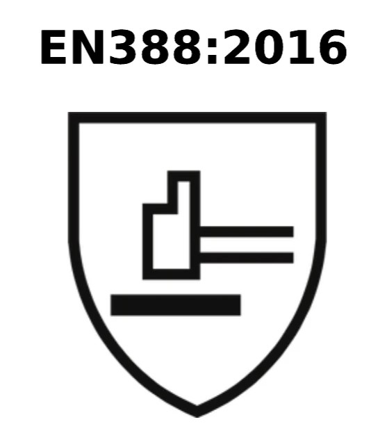 EN 388 mechanical protection glove testing icon